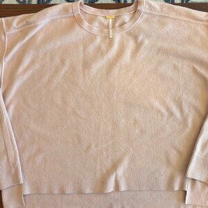 Free People Crop Sweater - Pale Pink - Size Medium